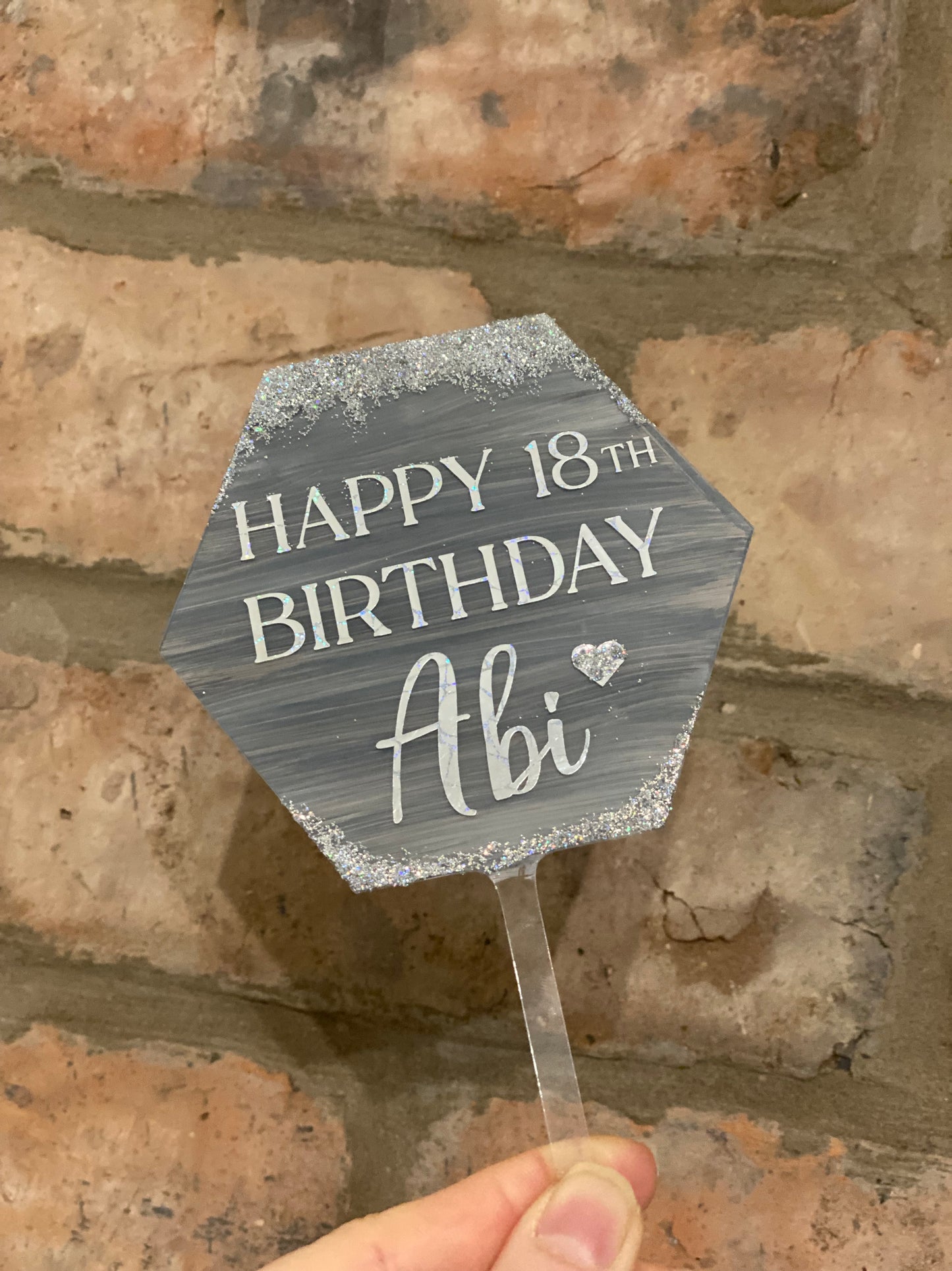 ACRYLIC CAKE TOPPER