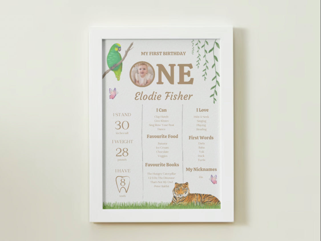 Custom My First Birthday Print