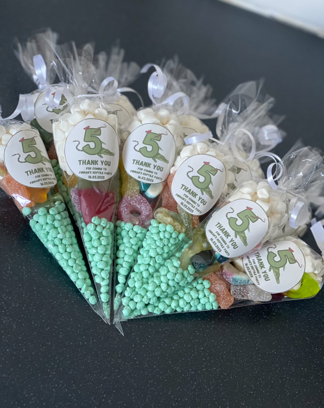 CUSTOM SWEET CONE/BAG STICKERS (12 PER SHEET)