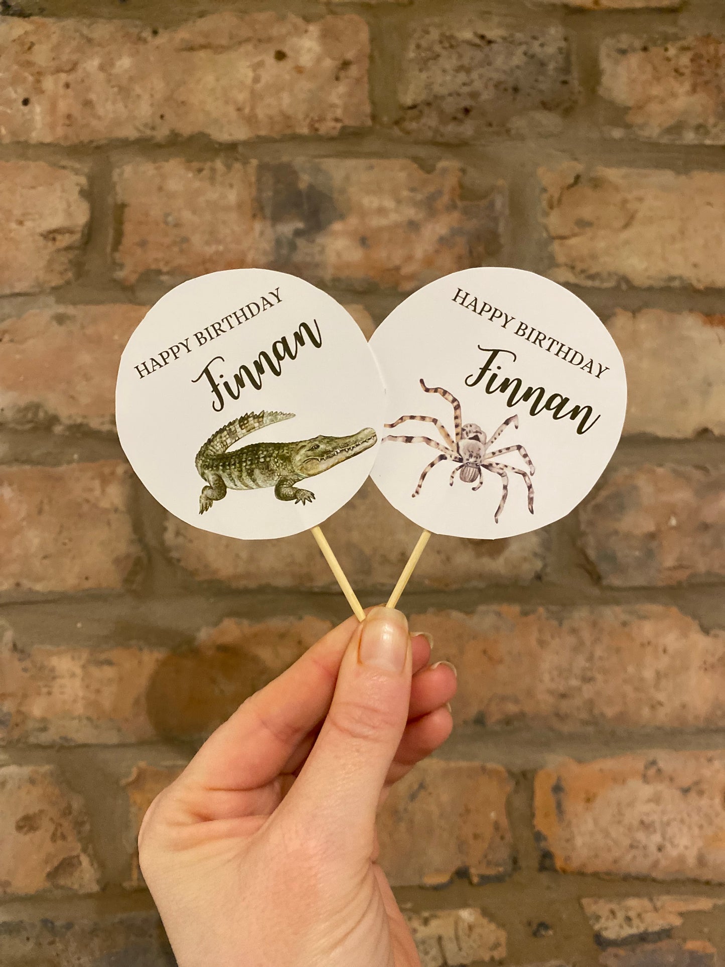PERSONALISED CUPCAKE TOPPERS (x12 PER PACK)