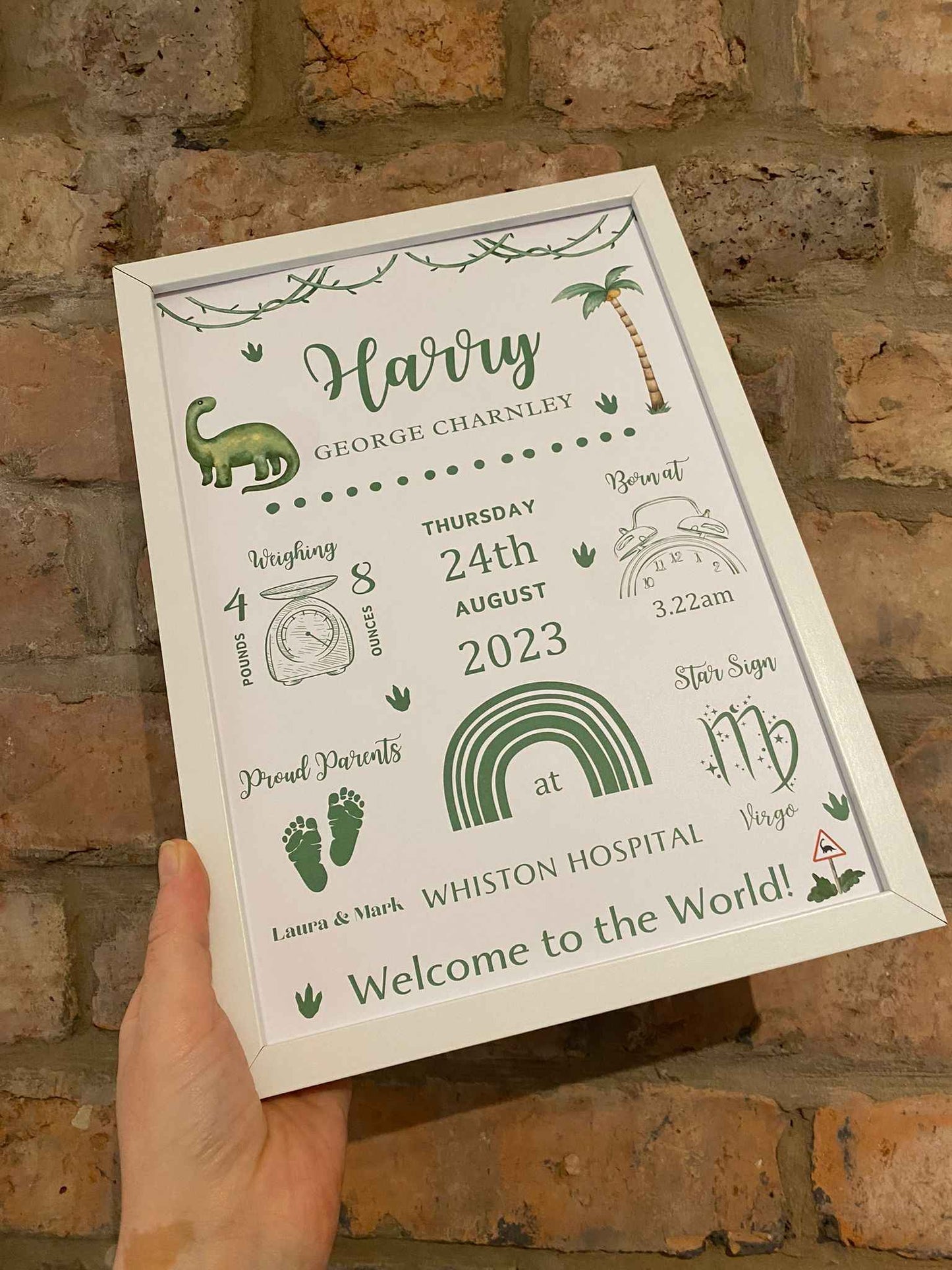 Dinosaur Newborn Print