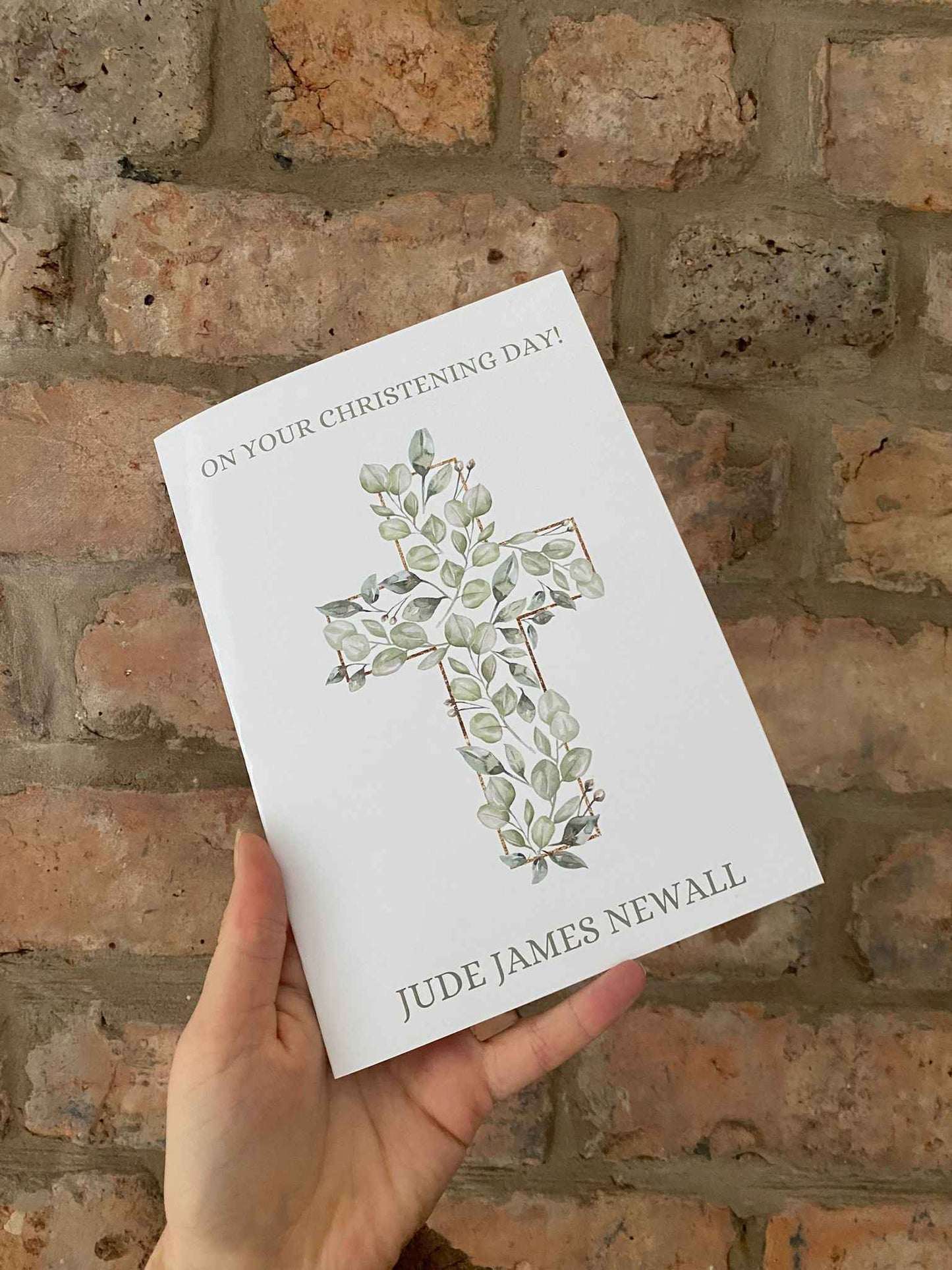 Personalised Christening Day Card