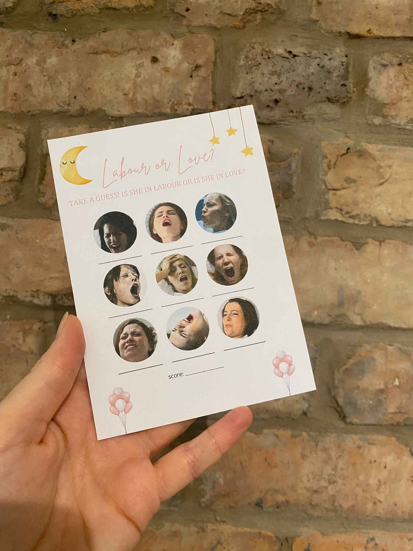 Baby Shower Games Bundle! Moon & Star theme! (X12 per game)
