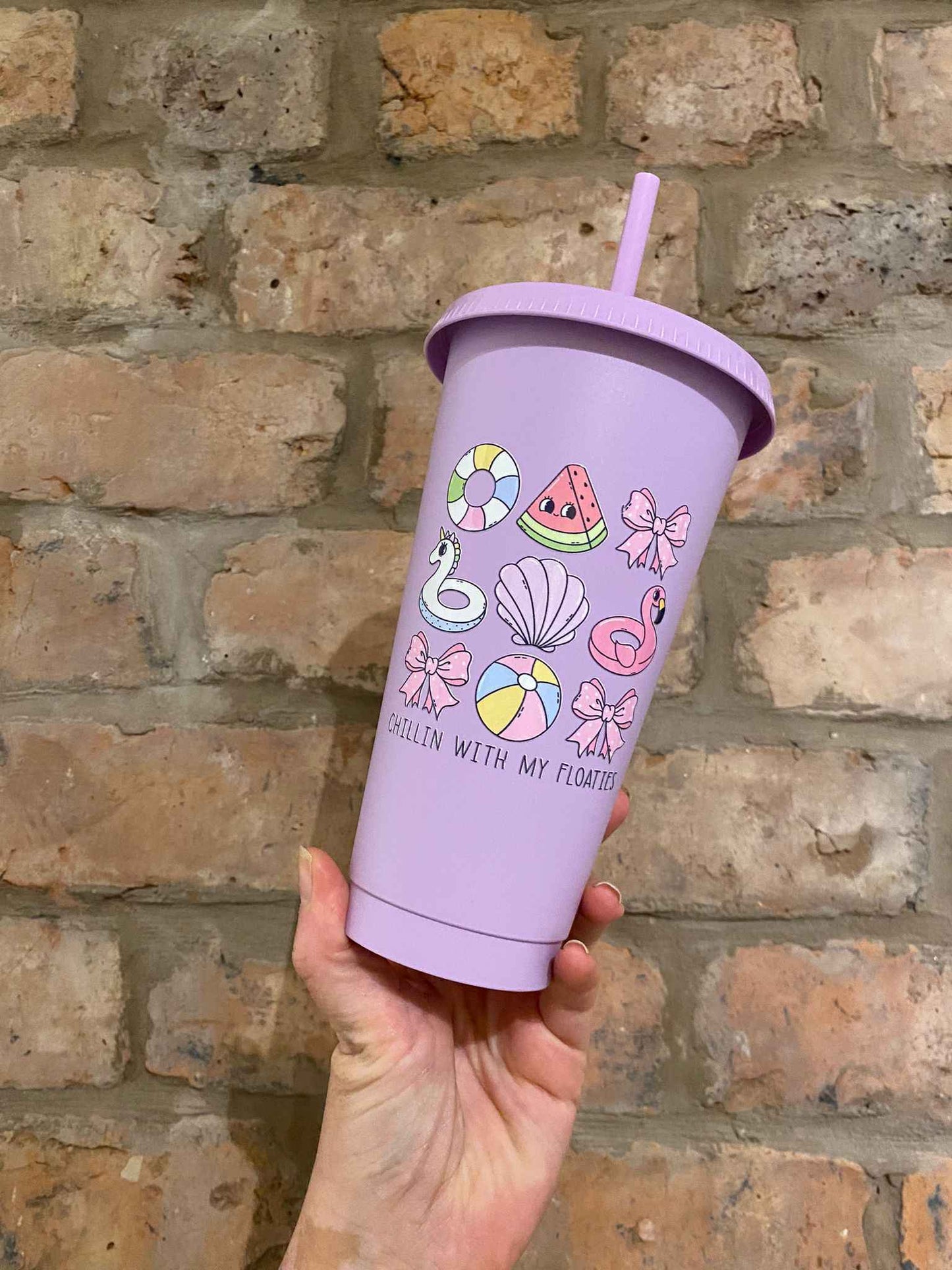 Purple Chillin With My Floaties Cold Cup
