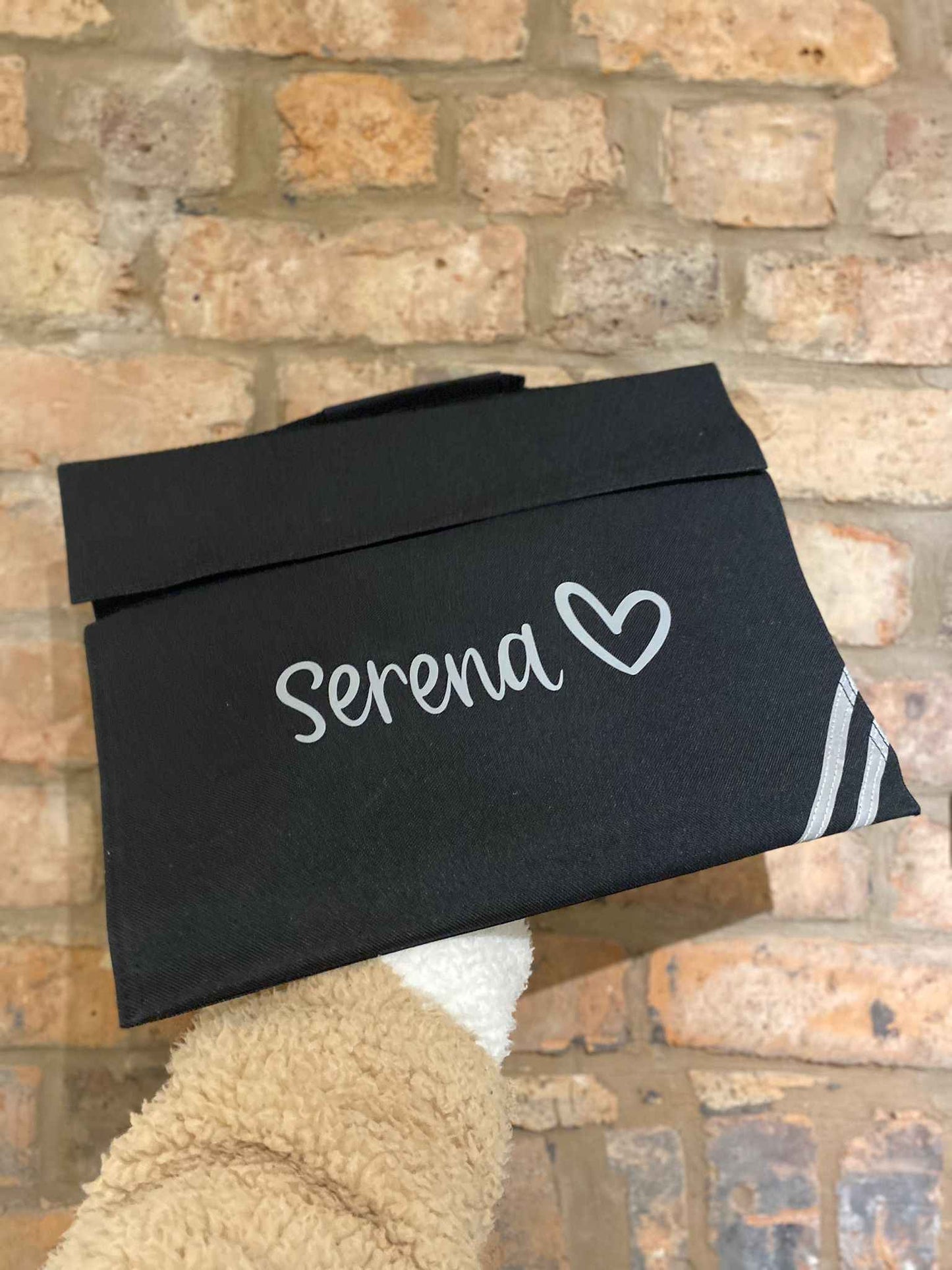 Personalised Black Book Bag