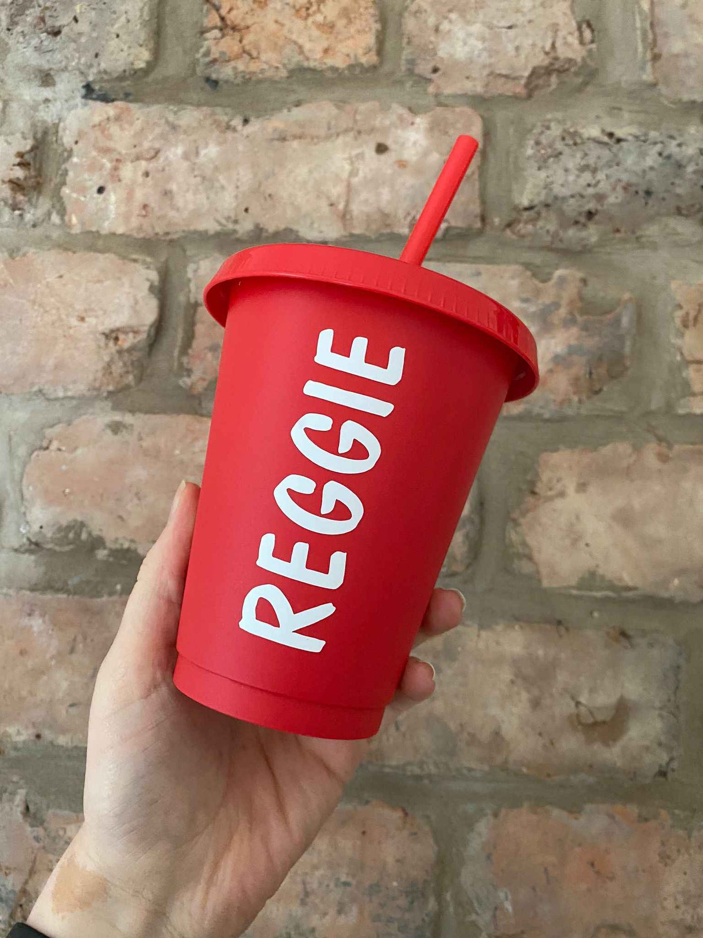 Personalised Red Cold Cup
