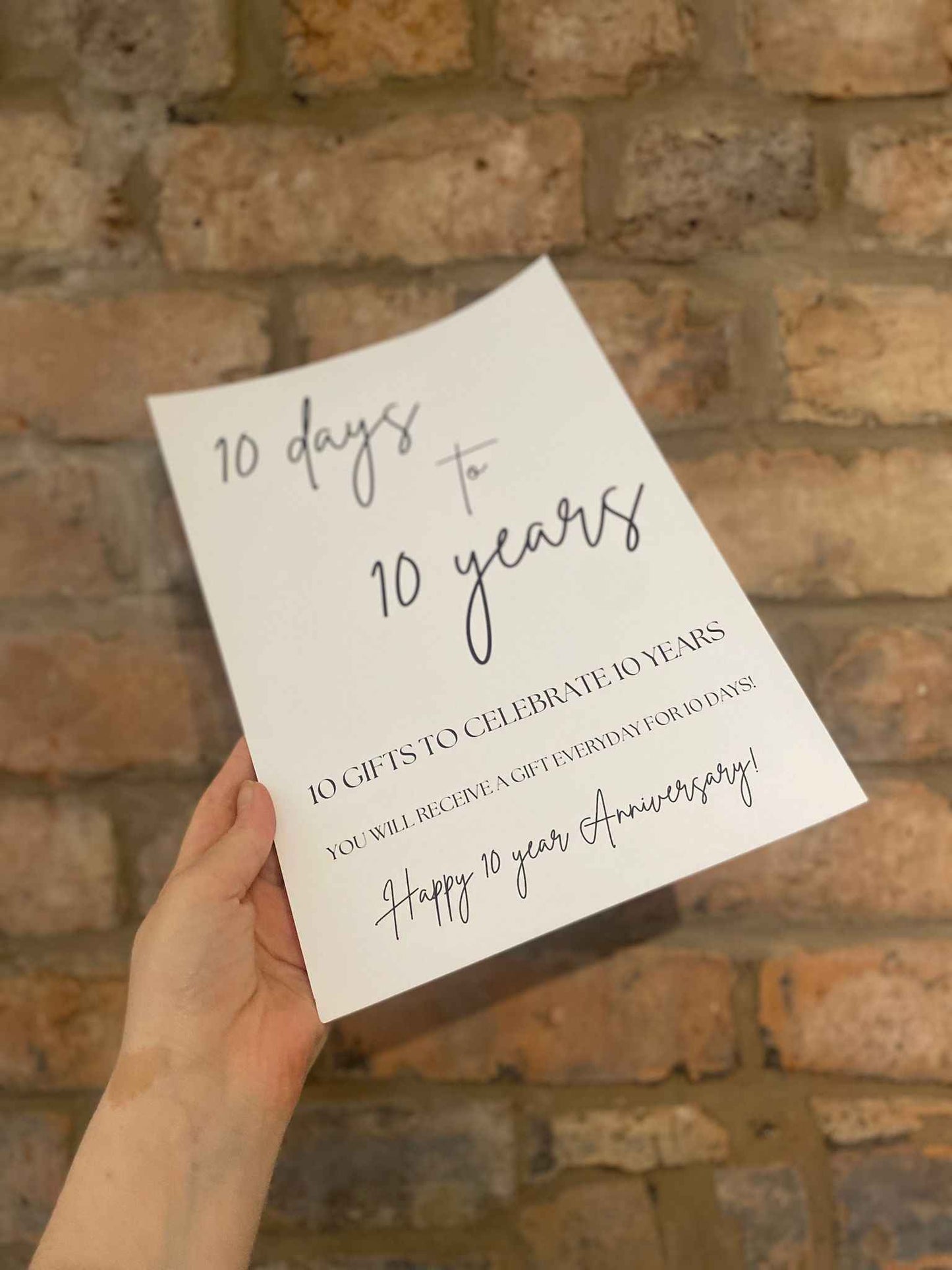10 Days To 10 Years Card