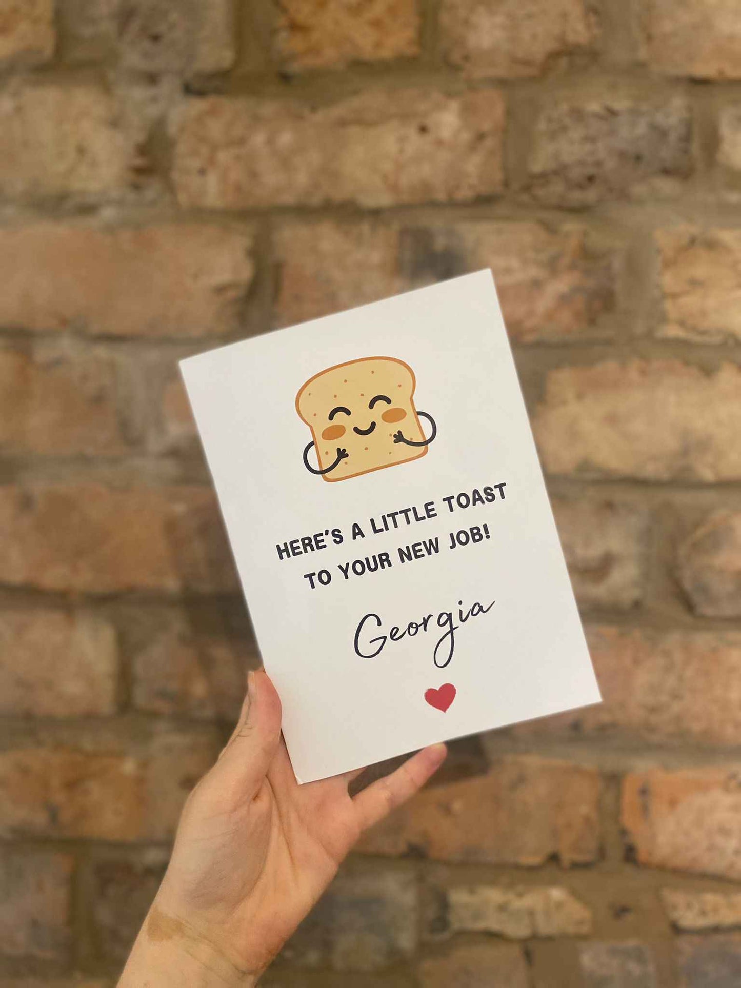 Personalised Toast To New Job Card