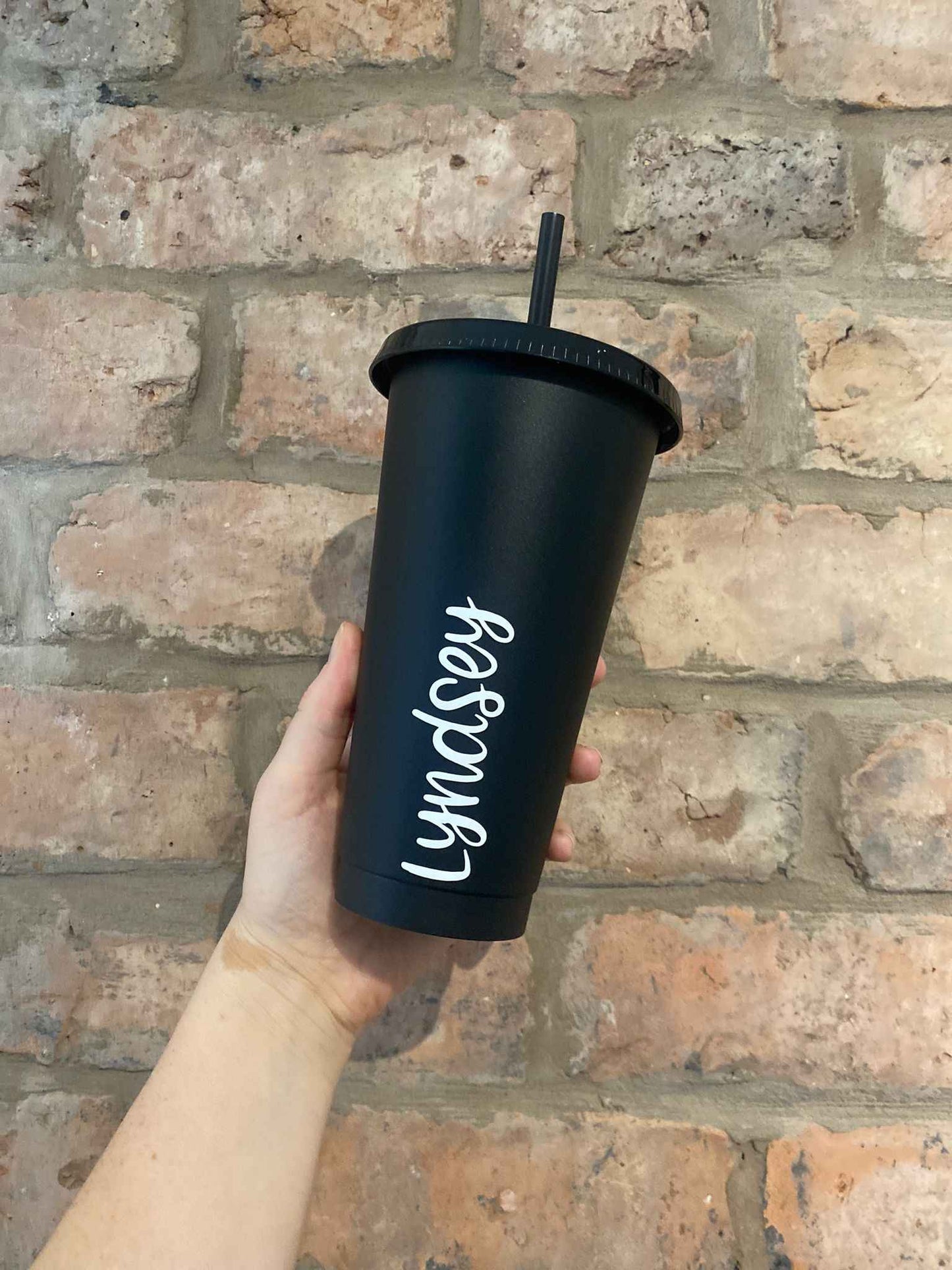Personalised Black Cold Cup